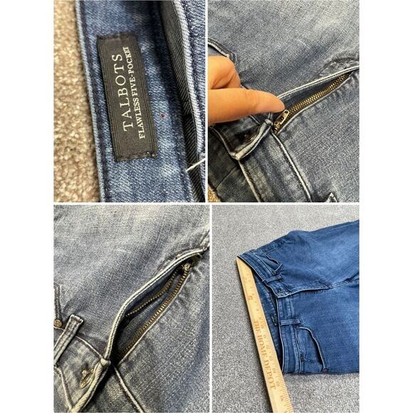 Talbots flawless five pocket women curvy slim ankle sz 8 high rise blue jeans - Picture 10 of 12
